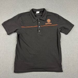 Jagermeister Polo Shirt Mens Size Large Embroidered Logo Cotton Black Drinking‎